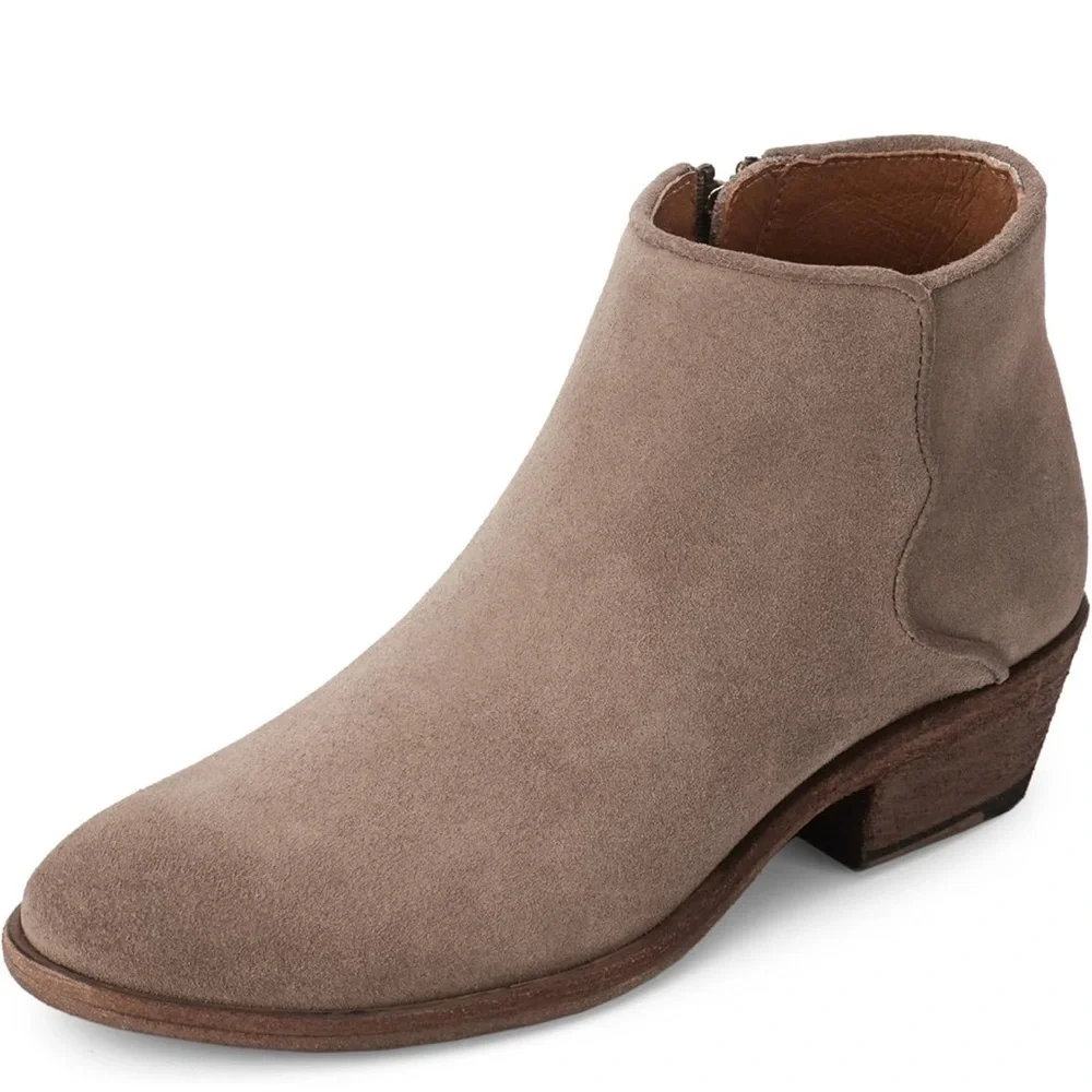 Frye Carson Piping Booties for Women Tan Suede 7.5 GUC